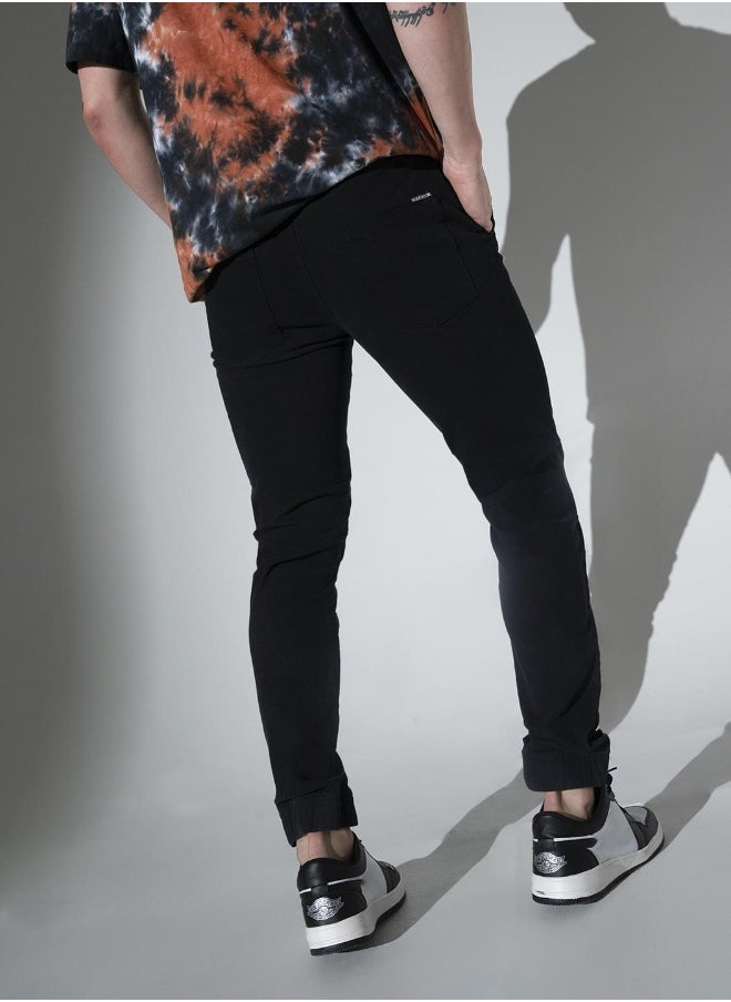 Hubberholme بنطال رياضي رجالي أنيق بقصّة Slim Fit ومتوسط الارتفاع  - Image 1