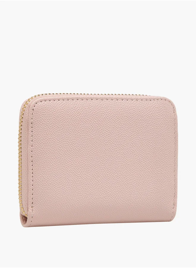 Flora Bella By Shoexpress Textured Zip Around Wallet