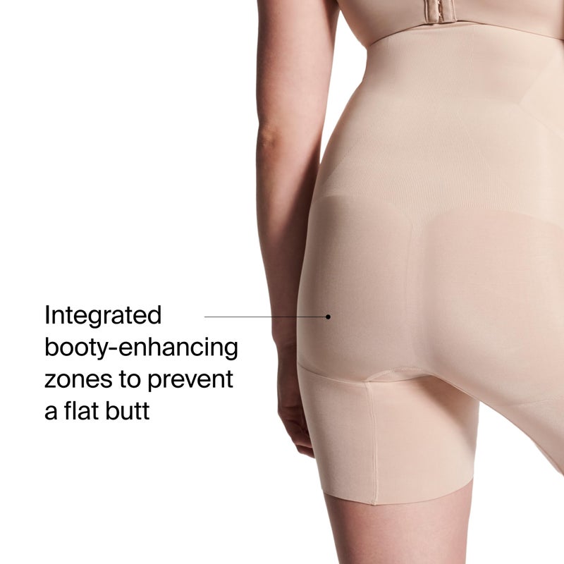 SPANX SPANXsculpt OnCore High-Waisted Mid-Thigh Short - Powerful Sculpting Shapwear for Women - Level 4 Compression - Core Control - Soft Nude - X-Small - Standard - Image 4