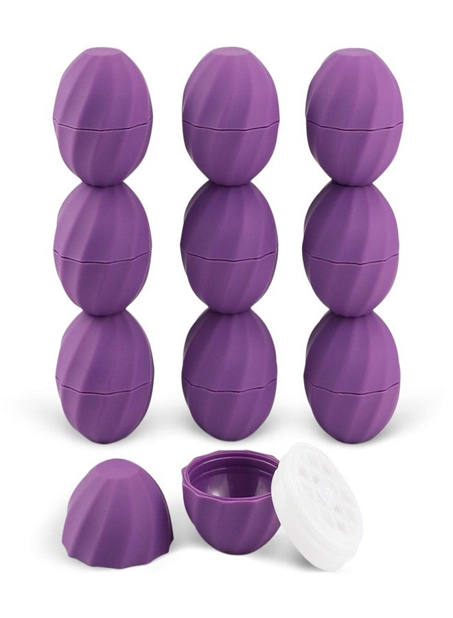 longway 0.24Oz (7ml Empty Lip Balm Sphere Containers | Screw Cap Lipstick Tubes/Chapstick Tubes/Chapstick Holder for Lip Gloss & BPA FREE (Pack of 10, Purple - Image 1