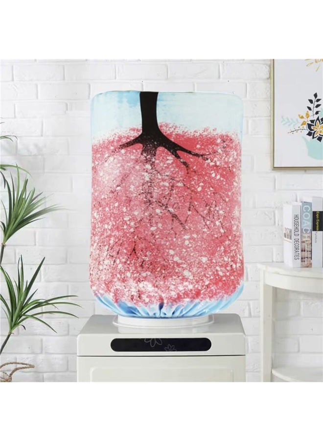 ZUYYON 5 Gallon Water Dispenser Barrel Dust Cover Water Cooler Dust Proof Cover for Decoration, Reusable Bottle Bucket Protector(Cherry Tree) - Image 4