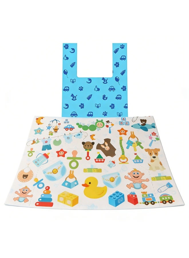 100-Piece Disposable Diaper Bags with Handle & Easy-Tie | Biodegradable, Odour Control | Safe for Baby & Home Use - Image 3