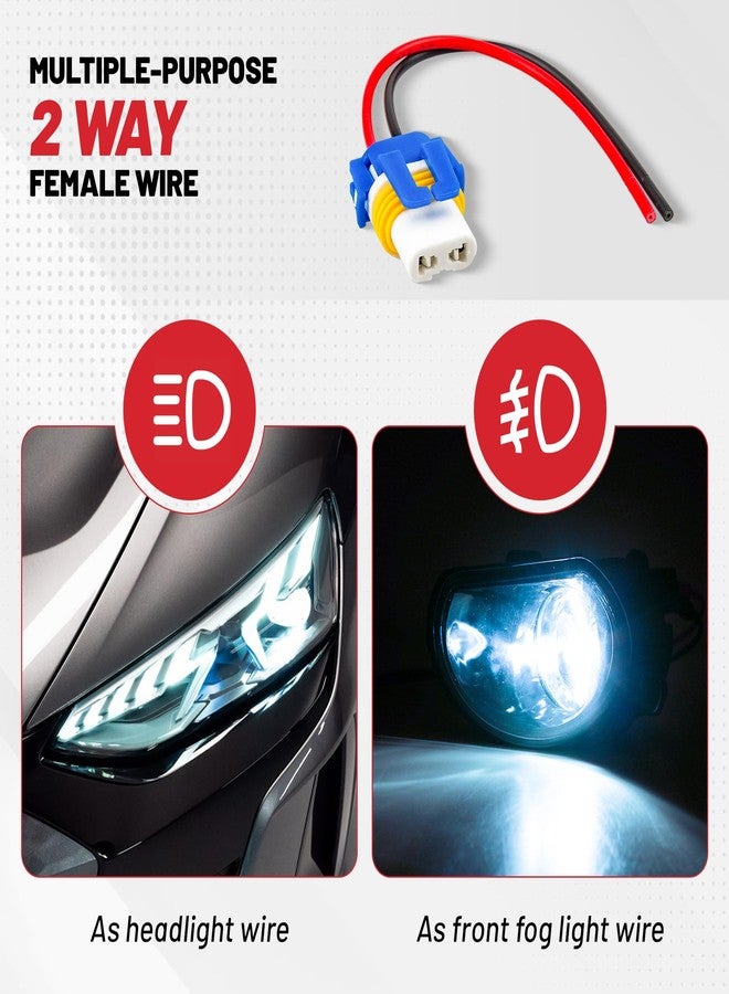 RED WOLF مقبس سيراميك أنثوي ثنائي السن من ريد وولف 9005 9006 HB3، مناسب لسيارات تويوتا، جنرال موتورز، فورد، شيفروليه، هيونداي، كرايسلر، كيا، وهوندا، بالإضافة إلى مصابيح الضباب الأمامية. يُستخدم كبديل لمصابيح LED الأمامية. - Image 5