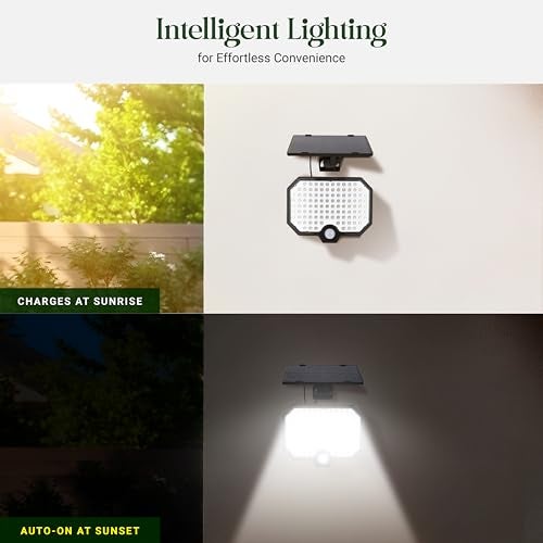 Dylect® Eco Motion Sensor Solar Wall Light for Garden, Parking, Terrace, Security, Shop | 3 in 1 Function, IP44 Waterproof, Upto 12 Hr Runtime, Easy Installation (Cool White) - Image 4