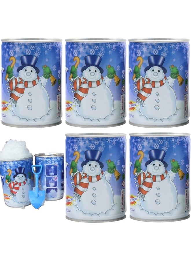 ماكدو 5 عبوات ثلج فوري، ثلج زينة اصطناعي، ثلج اصطناعي مزيف، ثلج مزيف رقيق، علب ثلج اصطناعي سحري من صنع الإنسان، للعرض في الحفلات وتزيين المهرجانات والحرف اليدوية - Image 1