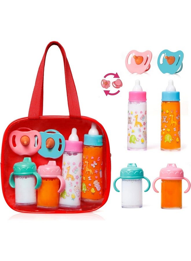 fash n kolor My Sweet Baby Disappearing Doll Feeding Set | Baby Care 6 Piece Doll Feeding Set (Red) - Image 1