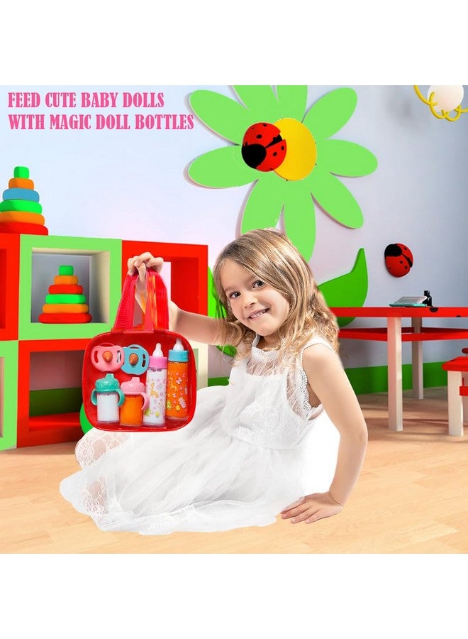 fash n kolor My Sweet Baby Disappearing Doll Feeding Set | Baby Care 6 Piece Doll Feeding Set (Red) - Image 4