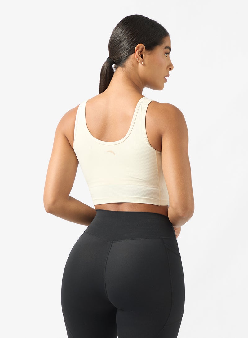 ANTA Tight Workout Training Commute Tank White - Image 2