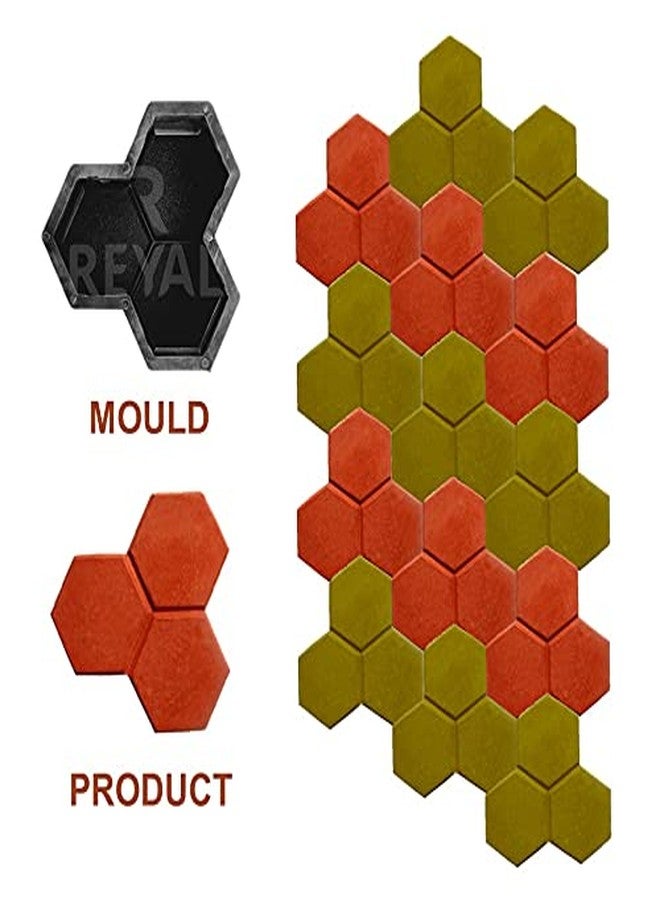 Reyal TRISUL Paver Block Mould Pack of 5 (Black PVC) Make in India | PVC Rubber Mould | Outdoor Paving Stone Maker - Image 2