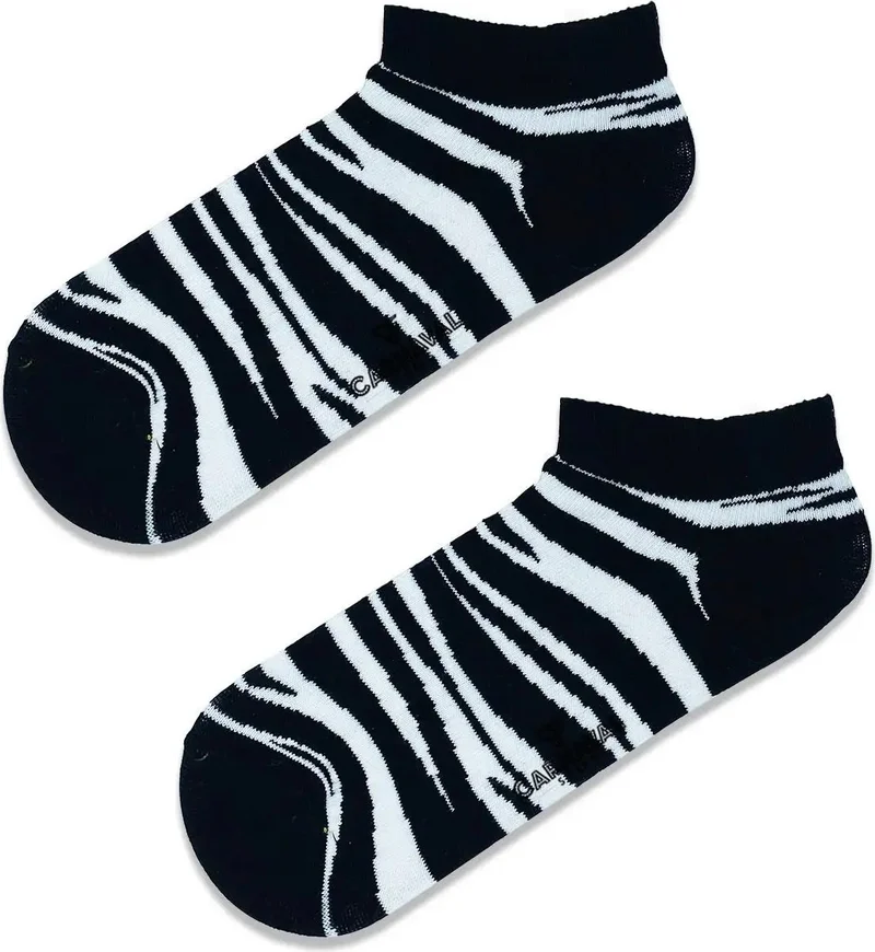 كارنافال سوكس Booties Zebra Patterned Colorful Sports Socks