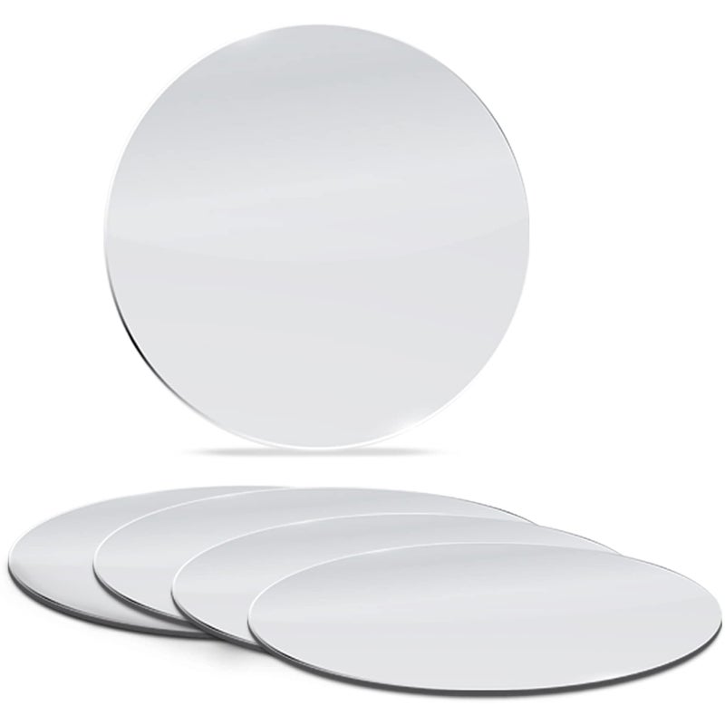 Better crafts 10 Inch, Pack of 6 Small Mirrors for Crafts, Round Mirror for Tables at Wedding, Mirror Tiles for Crafts and DIY Projects - Image 1