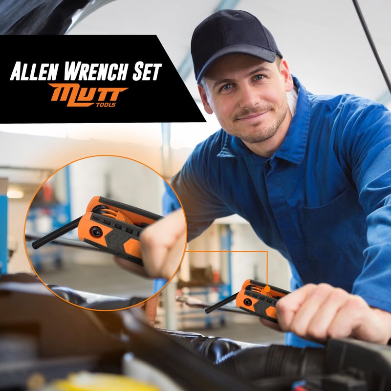 AMERICAN MUTT TOOLS Mutt Tools 17pc Folding Allen Wrenches Sets – Includes an SAE and Metric Allen Key Set – Folding Hex Keys for DIY, Archery and Bikes - Image 5