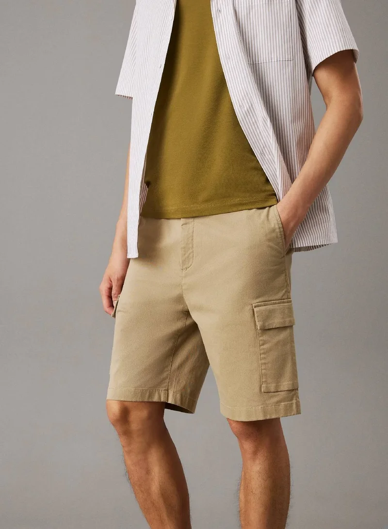 CALVIN KLEIN Straight Twill Cargo Shorts