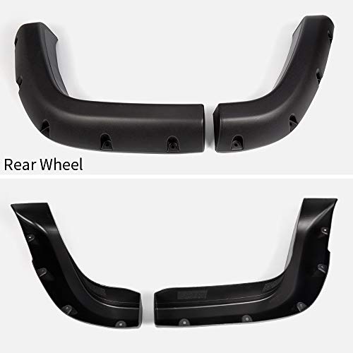 GPLUS أقواس فندر متوافقة مع جيب شيروكي XJ(4DR) رياضية متعددة الاستخدامات 1984-2001 (لا تناسب الطرازات ذات الجوانب الجانبية (مجموعات الأرض) والتعديلات الهيكلية) ملحقات غطاء العجلات الملمس 6 قطع - Image 3