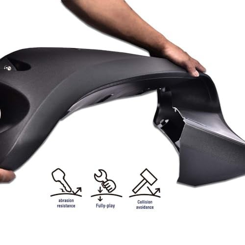 GPLUS أقواس فندر متوافقة مع جيب شيروكي XJ(4DR) رياضية متعددة الاستخدامات 1984-2001 (لا تناسب الطرازات ذات الجوانب الجانبية (مجموعات الأرض) والتعديلات الهيكلية) ملحقات غطاء العجلات الملمس 6 قطع - Image 5