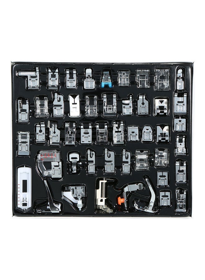NIBEMINENT 48-Piece Professional Sewing Machine Presser Foot Set Silver - Image 1