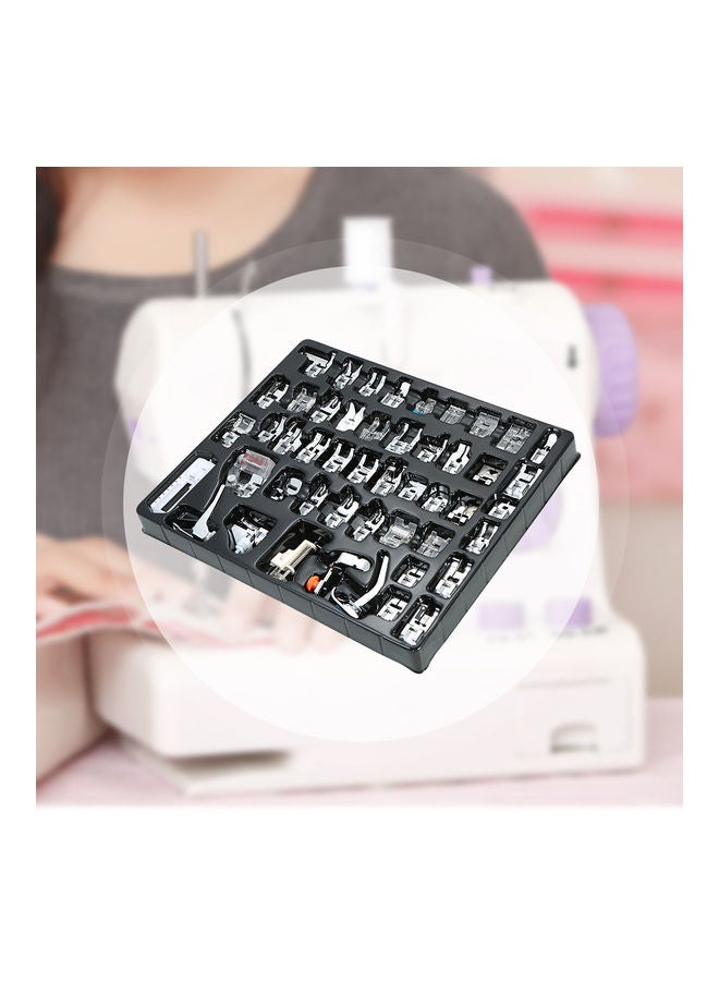 NIBEMINENT 48-Piece Professional Sewing Machine Presser Foot Set Silver - Image 3