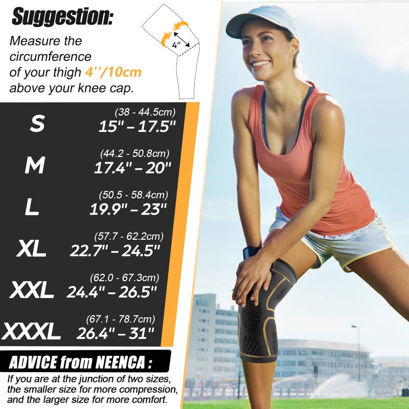 نينكا نينسا ركبة الأقواس لآلام الركبة النساء والرجال -2 أكمام الركبة لألم في الركبة مجموعة الركبة الدعم الدعم للركبة للرياضة الجري - Image 5