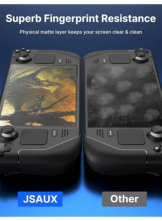 jsaux 2 Pack Screen Protector For Steam Deck Anti Glare Protector 9H Hardness Easy To Install With Guiding Frame Scratch Resistant Matte Tempered Glass Compatible With Steam Deck Oled - Image 5