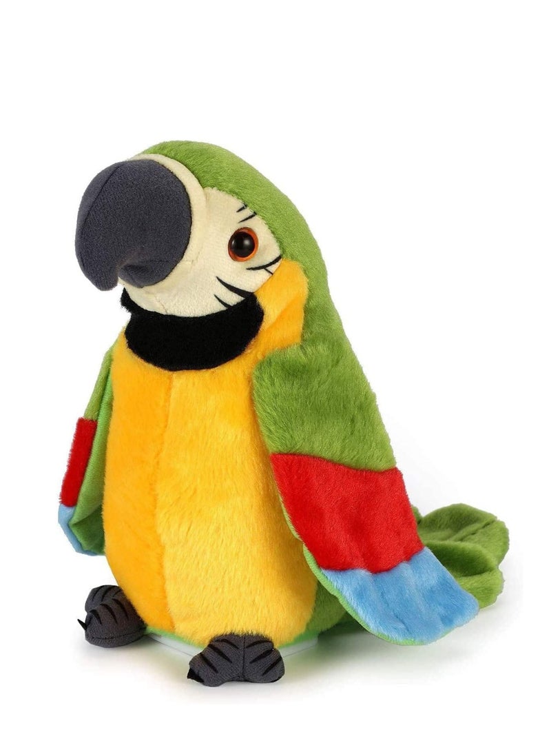Raxoom Speaking Parrot Record Repeats Electronic Bird Talking Stuffed Animal Waving Wings Plush Toy Birthday Gift for Kids - Image 1