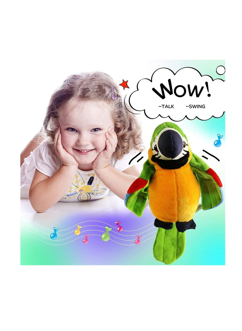 Raxoom Speaking Parrot Record Repeats Electronic Bird Talking Stuffed Animal Waving Wings Plush Toy Birthday Gift for Kids - Image 3