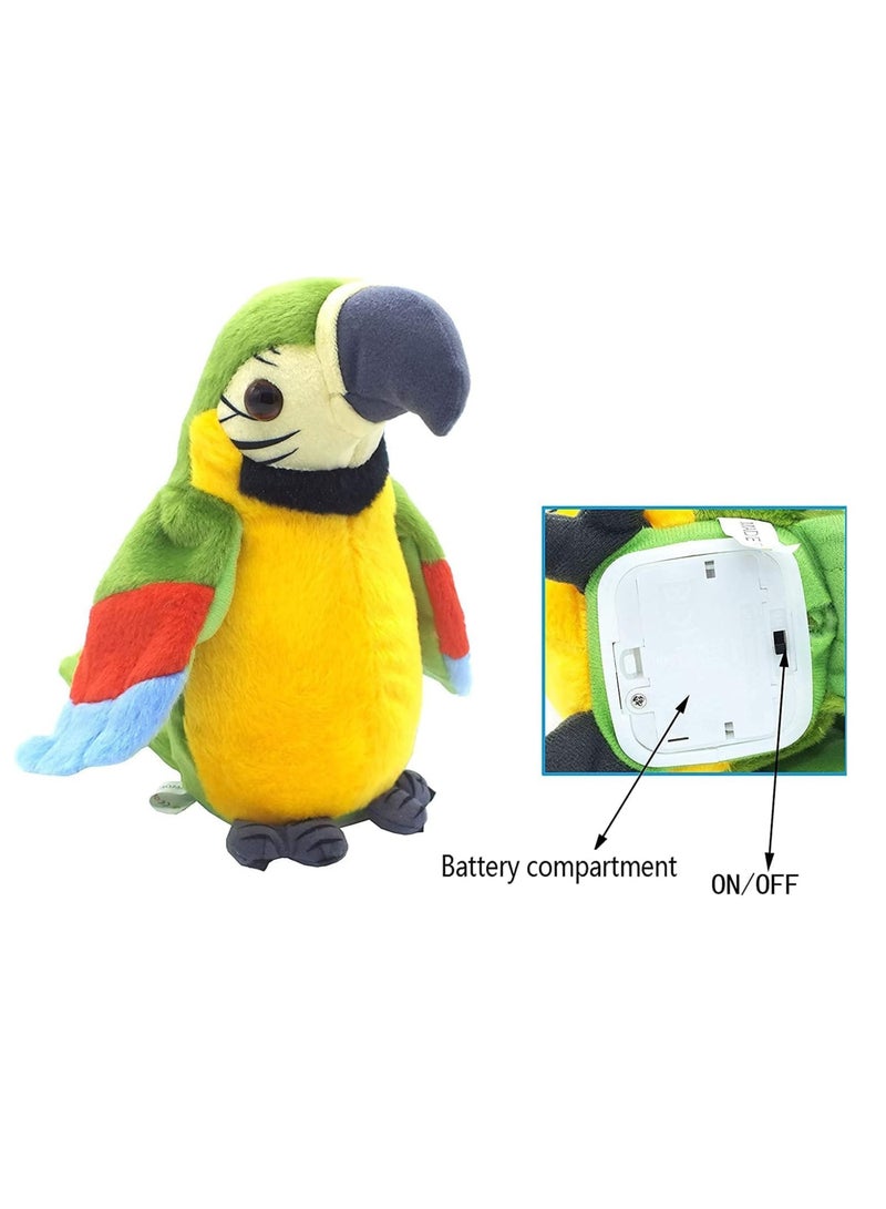 Raxoom Speaking Parrot Record Repeats Electronic Bird Talking Stuffed Animal Waving Wings Plush Toy Birthday Gift for Kids - Image 4