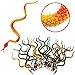 Blulu 80 Pcs Small Plastic Snakes Realistic Rubber Fake Snake 4 Inch Assorted Colorful Toys for Garden Prank Prop Scare Birds Halloween Party Favors - Image 4