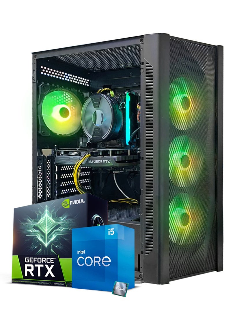 Truenort Green Python Gaming PC, Intel Core i5-11400F, RTX 3060, 16GB RAM, 512GB SSD, Window 11 Pro, TrueNort RGB  Black Case  - Image 1