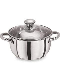 Pristine Stainless Steel Tri Ply Induction Base Cook n Serve Casserole with Glass Lid, 14cm, (1L, Silver) - pzsku/ZDAEF10636105E2538CD8Z/45/_/1740118981/c680cd5c-26b7-4707-a6b9-f68812ba6d98