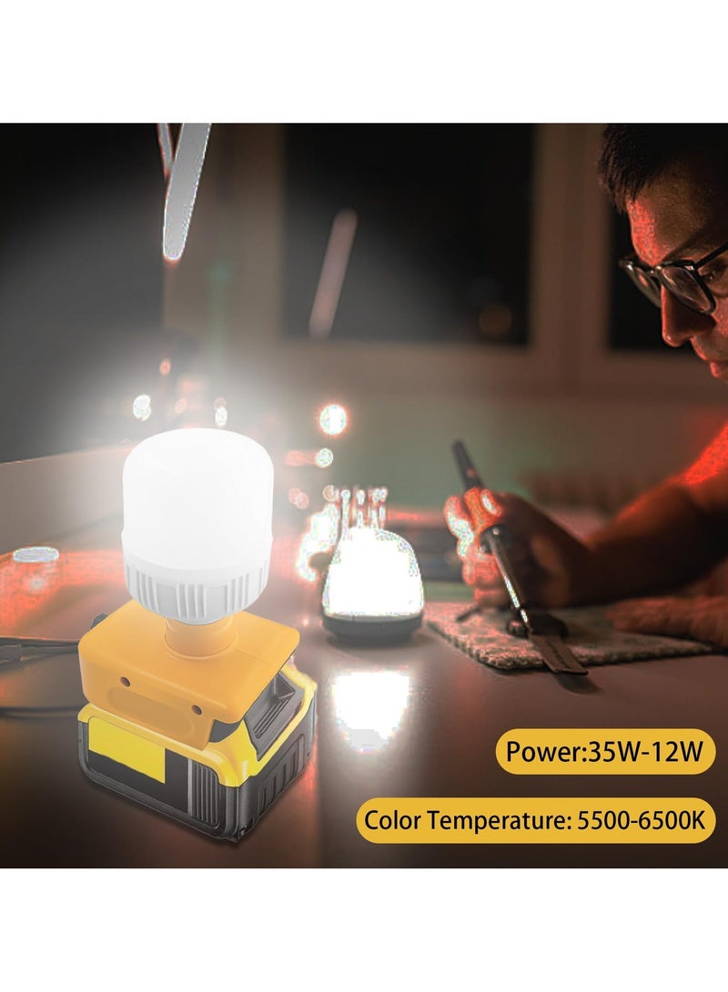 LED Work Light Cordless Handheld Work Light, 12W 1500lm Protable LED Flood Light, 6500K Cordless Flashlight for Job Site and Outdoors (Battery Not Included) - Image 5