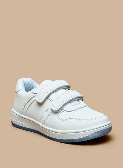 JUNIORS Panelled Sneakers with Hook and Loop Closure