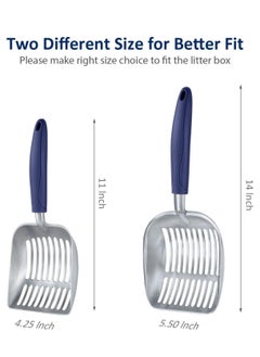 Generic Cat Litter Scoop, Aluminum Alloy Sifter, Kitty Metal Scooper, Deep Shovel, Long Handle, Poop Sifting, Kitten Pooper Lifter, Durable, Heavy Duty, for Litter Box  - Image 3