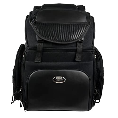 Milwaukee Leather حقيبة سيسي بار للدراجات النارية من ميلووكي جلد SH689 كبيرة سوداء مقاومة للماء - مقاس واحد - Image 4