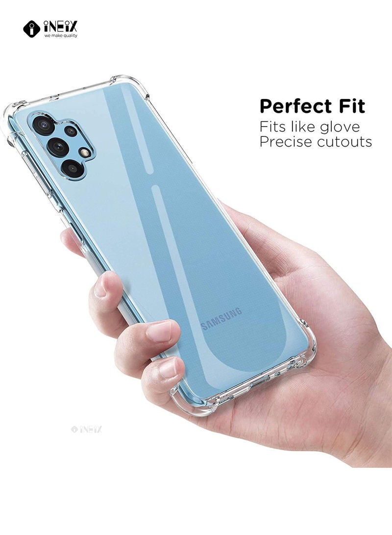 إينيكس جراب شفاف سيليكون عالي النقاء للحماية من الصدمات لهاتف سامسونج جالاكسي A32 4G - شفاف - Image 5