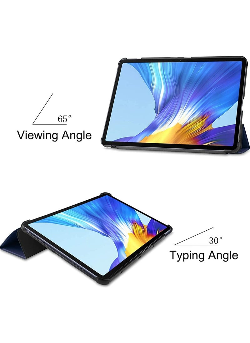 Generic - Compatible With Huawei Matepad 10.4 2020 Case Huawei Honor V6 Case Pu Leather Slim Folding Stand Cover For Huawei Matepad 10.4 Inch Bah3 Al00 Bah3 W09 Honor V6 Tablet Blue - Image 1