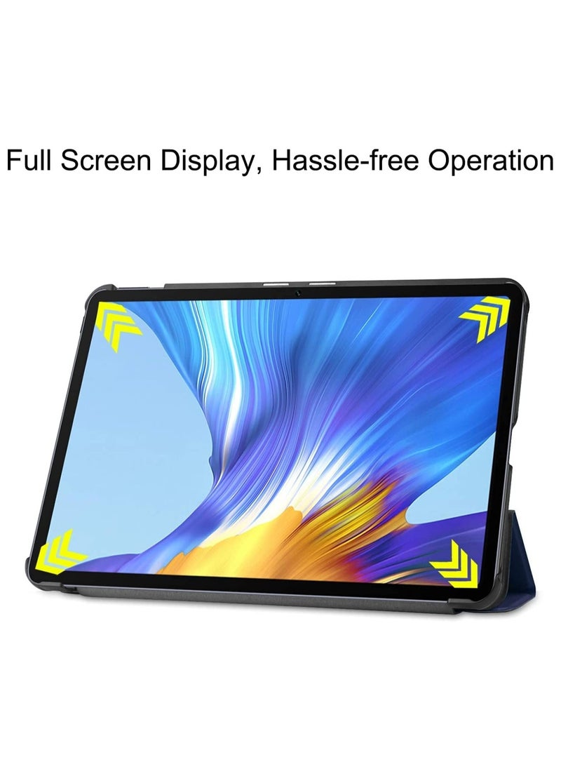Generic - Compatible With Huawei Matepad 10.4 2020 Case Huawei Honor V6 Case Pu Leather Slim Folding Stand Cover For Huawei Matepad 10.4 Inch Bah3 Al00 Bah3 W09 Honor V6 Tablet Blue - Image 1