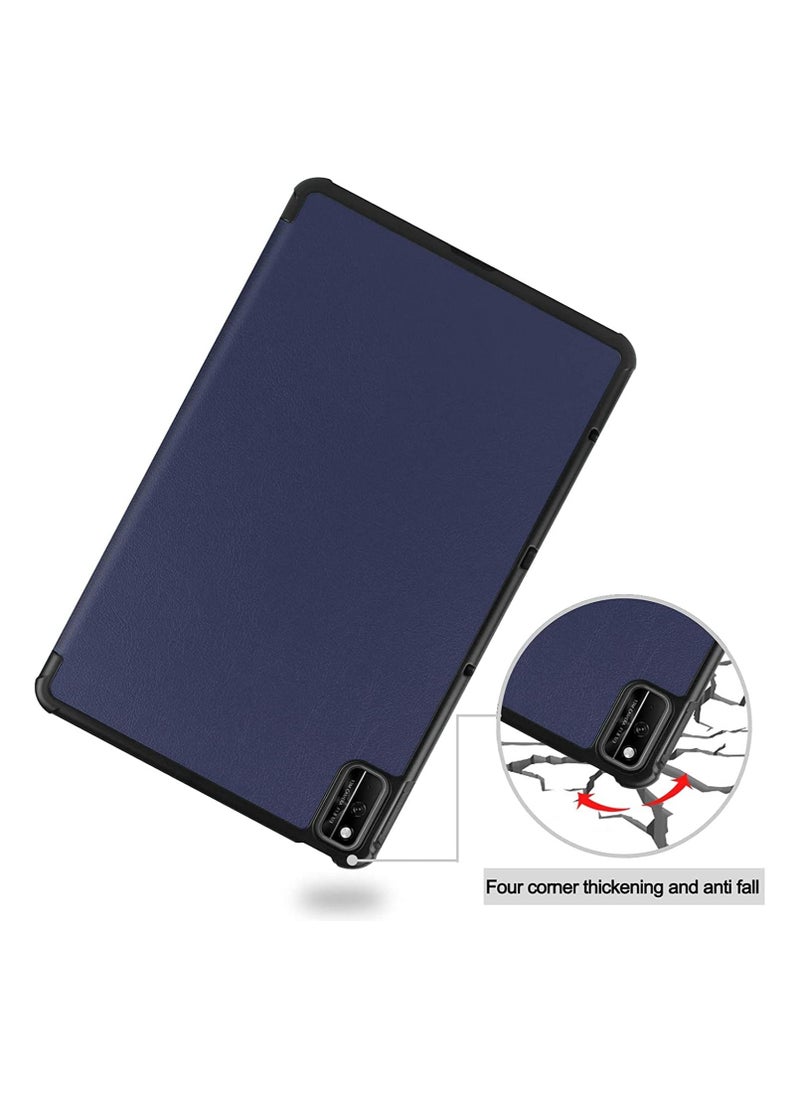 Generic - Compatible With Huawei Matepad 10.4 2020 Case Huawei Honor V6 Case Pu Leather Slim Folding Stand Cover For Huawei Matepad 10.4 Inch Bah3 Al00 Bah3 W09 Honor V6 Tablet Blue - Image 1