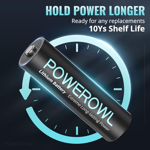 POWEROWL Lithium AA Batteries, 1.5V High Capacity Double A Battery for Camera Freezer Thermometer etc,12 Pack (Non-Rechargeable) - Image 5
