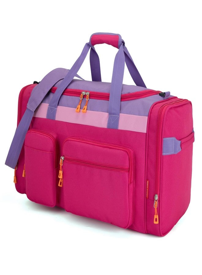 HawLander Large Kids Duffle Bag for Travel, Overnight, or Weekender, 22" inch, Rose Purple, 22.0"L x 12.0" H x 12.0"W, Duffle Bag for Travel - Image 2