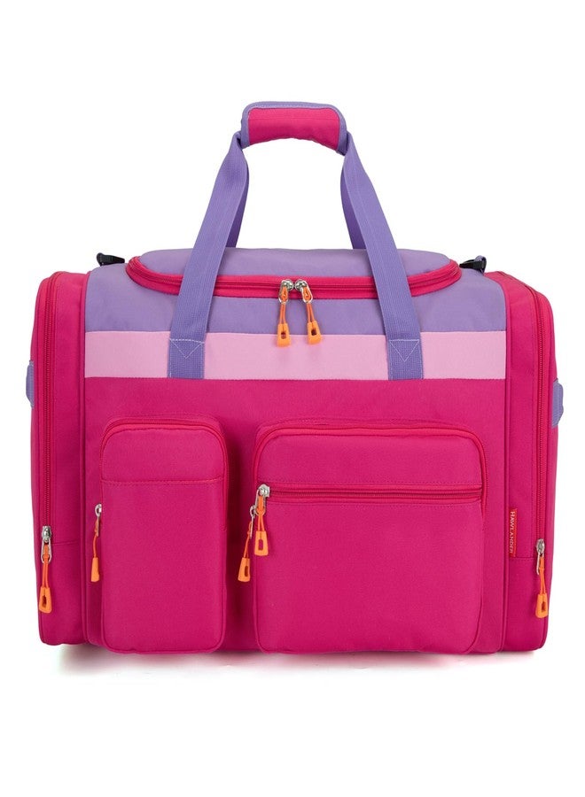 HawLander Large Kids Duffle Bag for Travel, Overnight, or Weekender, 22" inch, Rose Purple, 22.0"L x 12.0" H x 12.0"W, Duffle Bag for Travel - Image 1