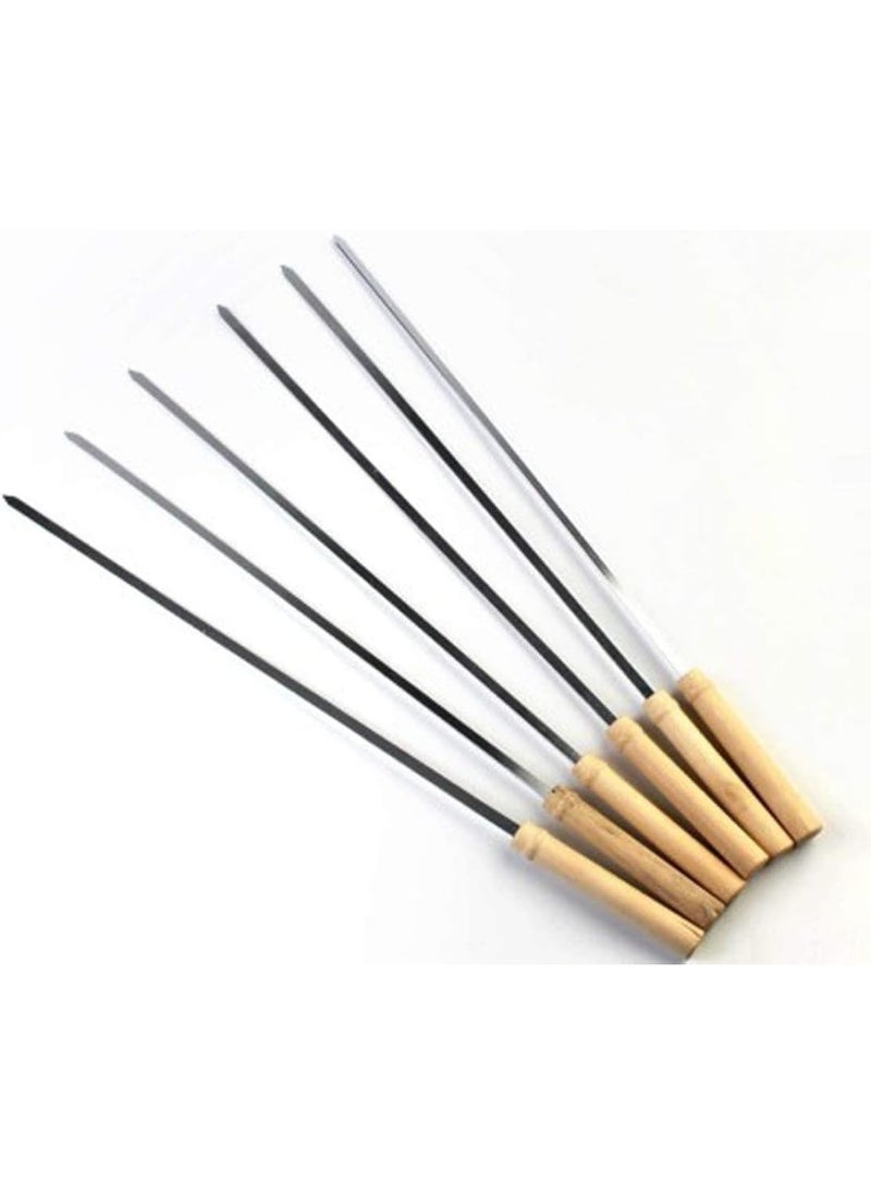 Generic - Foldable Charcoal Barbecue Grill Set with 6 Skewers, 2 Spatulas & 1 Air Blower – Portable Outdoor Grilling Kit for Camping, Hiking, Picnics & Travel - Image 1