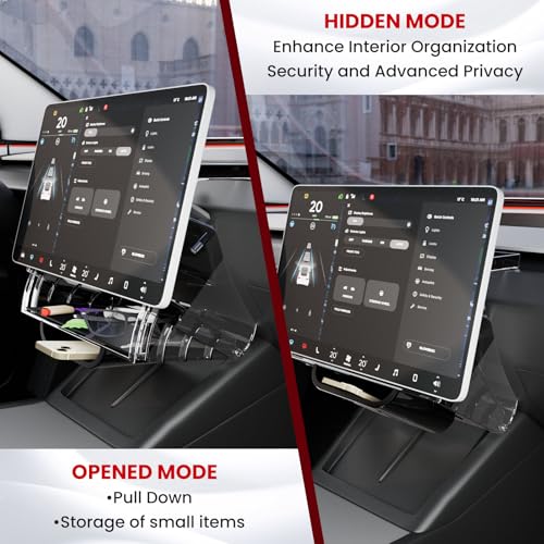 BarBaren For Tesla Under Screen Storage Model Y(2026-2025 Refreshed Juniper Only), For Model 3 2025-2024 Highland Accessories- Black - Image 4