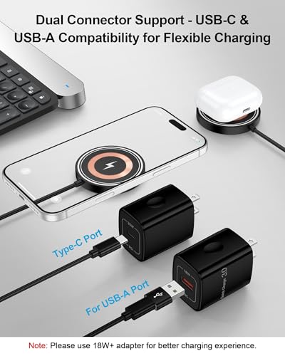 AILKIN Magsafe Charger Samsung Magnetic Wireless Charger 15W Fast Charging Pad for Android Samsung S26Ultra/S25/S24 FE/S23/S22, USB-C/A MagSafe Charging Pad Compatible with iPhone 17/16/15/14/13/12/AirPods - Image 5