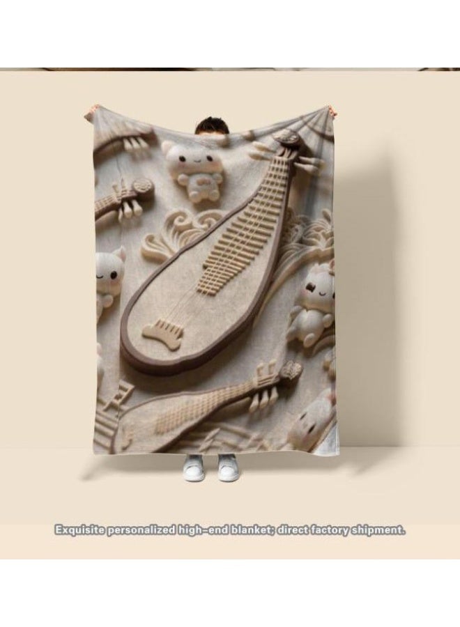 عام بطانية رقيقة من الفانيلا الكرتونية للأطفال والرضع (دافئة ومريحة، ومناسبة للنوم والألعاب) 70 سم * 100 سم - Image 4