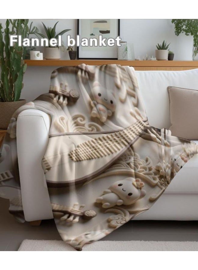 عام بطانية رقيقة من الفانيلا الكرتونية للأطفال والرضع (دافئة ومريحة، ومناسبة للنوم والألعاب) 70 سم * 100 سم - Image 5