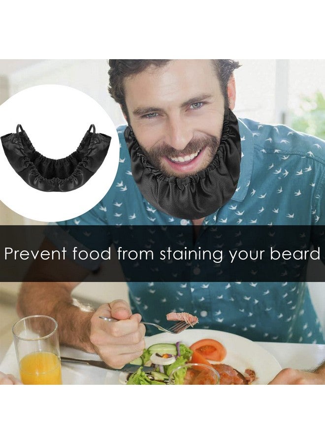 Linkidea Inkidea 4 Pack Beard Bandana And Facial Beard Comb Xl Size Men Beard Guard Cover Bedtime Beard Bib Apron Bonnet (Black) - Image 5