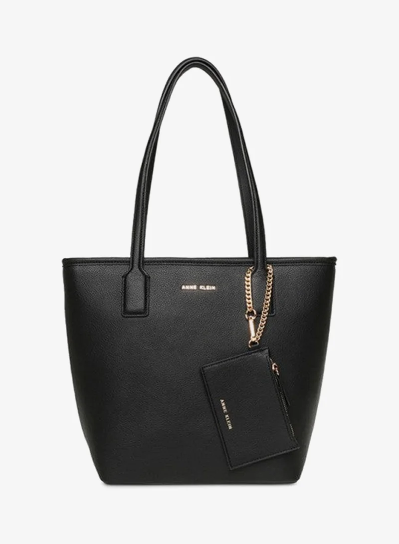 Anne Klein Logo Detail Zippered Tote Bag