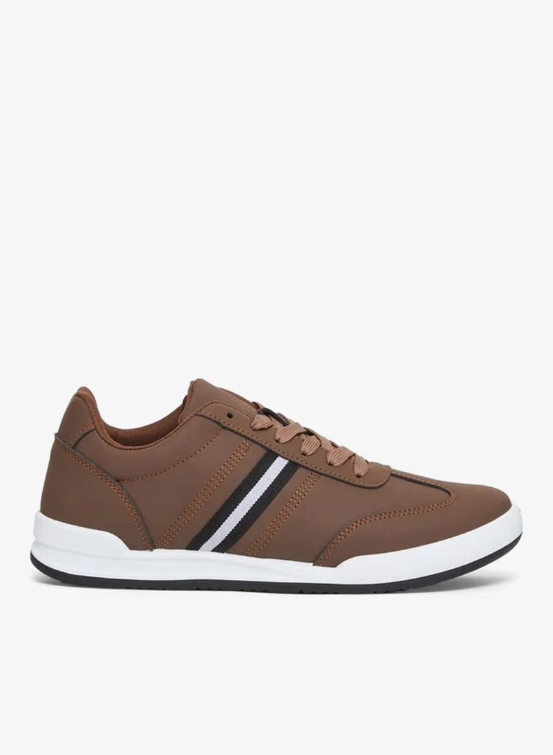 Styli Men Brown Lace-Up Sneakers