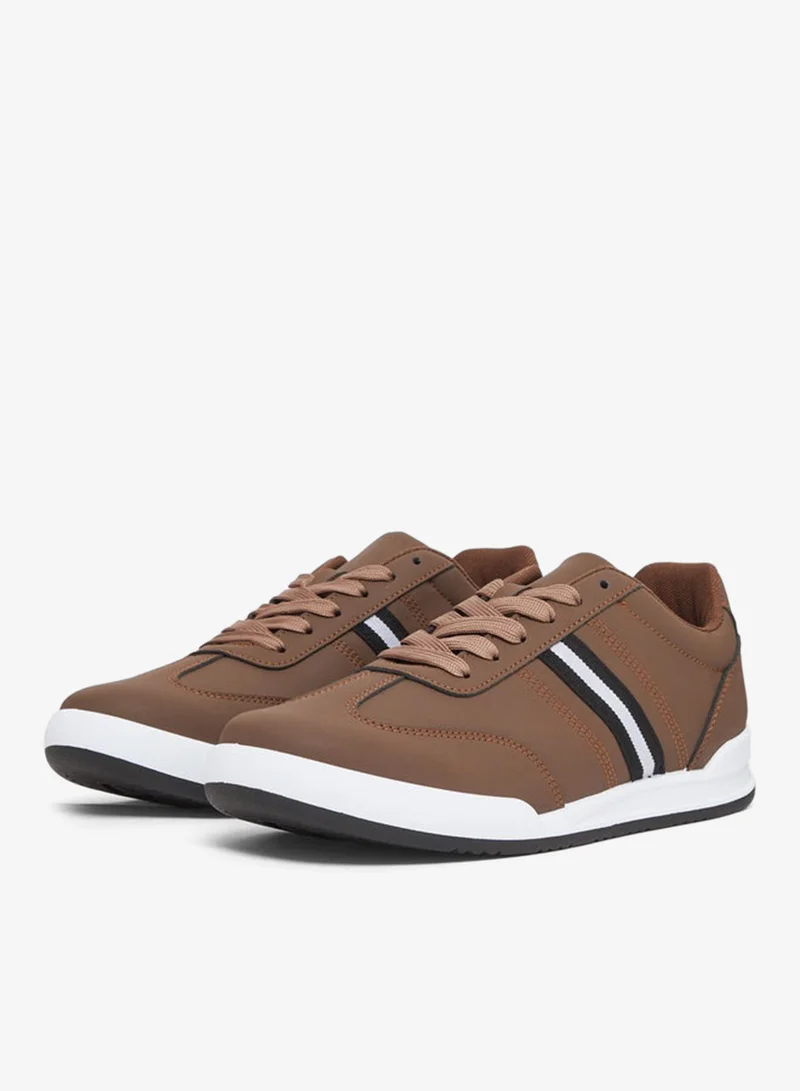 Styli Men Brown Lace-Up Sneakers