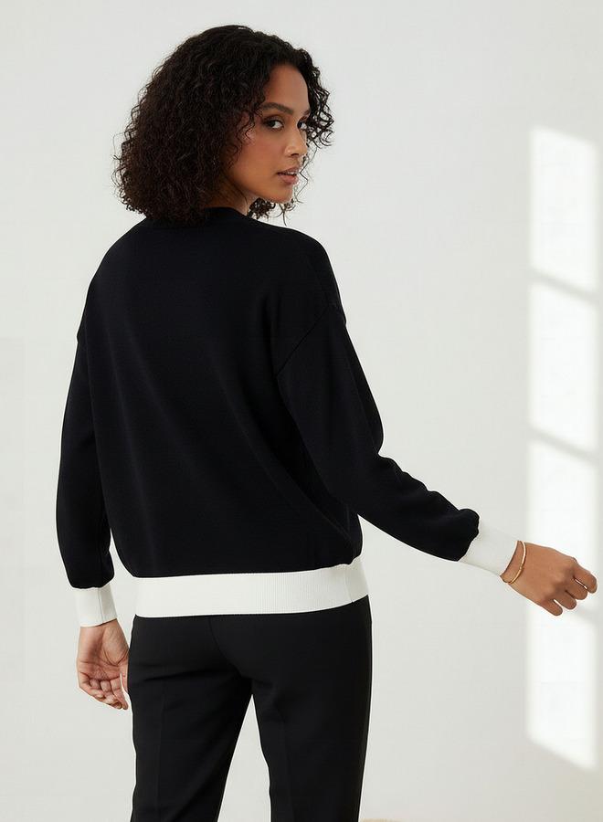 SP Characters Snoopy Embroidered V-neck Cardigan - Image 3